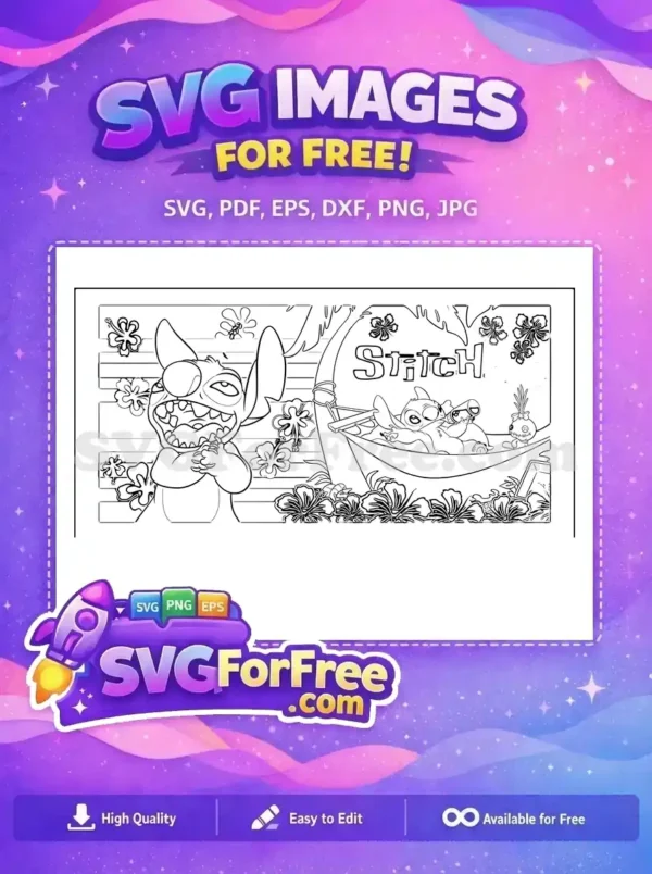 Free Cute Stitch Free Smiling Face Lilo Free SVG 6