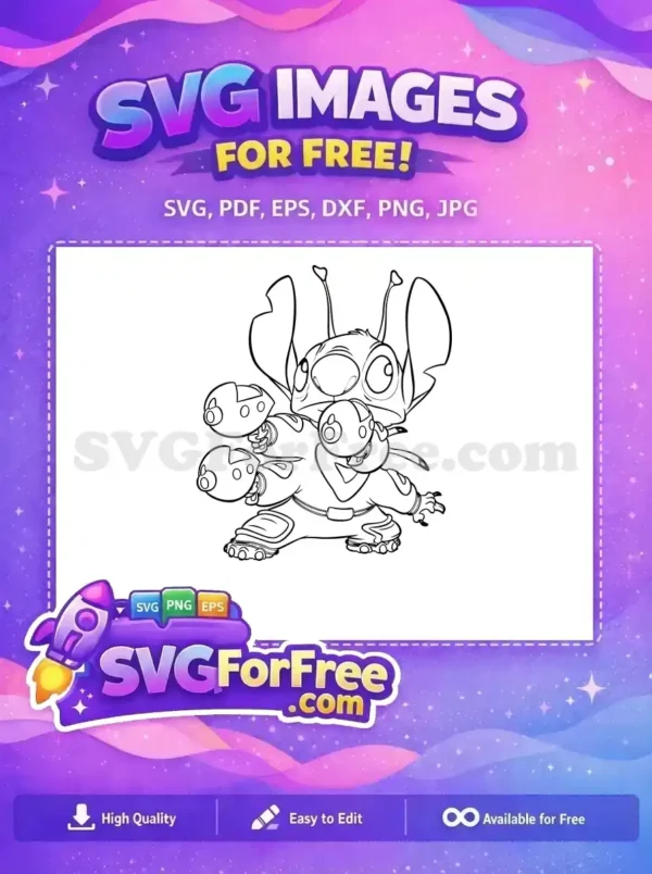 Free Spacesuit Stitch Free Alien Robot Lilo and Stitch Free SVG