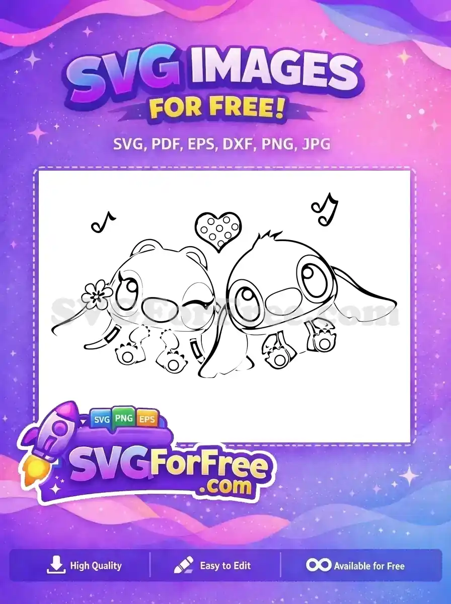 Free Winking Angel Free Flower Lilo and Stitch Free SVG