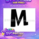 Free Black Letter Free M Lilo and Stitch Free SVG - Instant Download