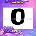 Free Black Number Zero Free Lilo and Stitch Free SVG - Instant Download