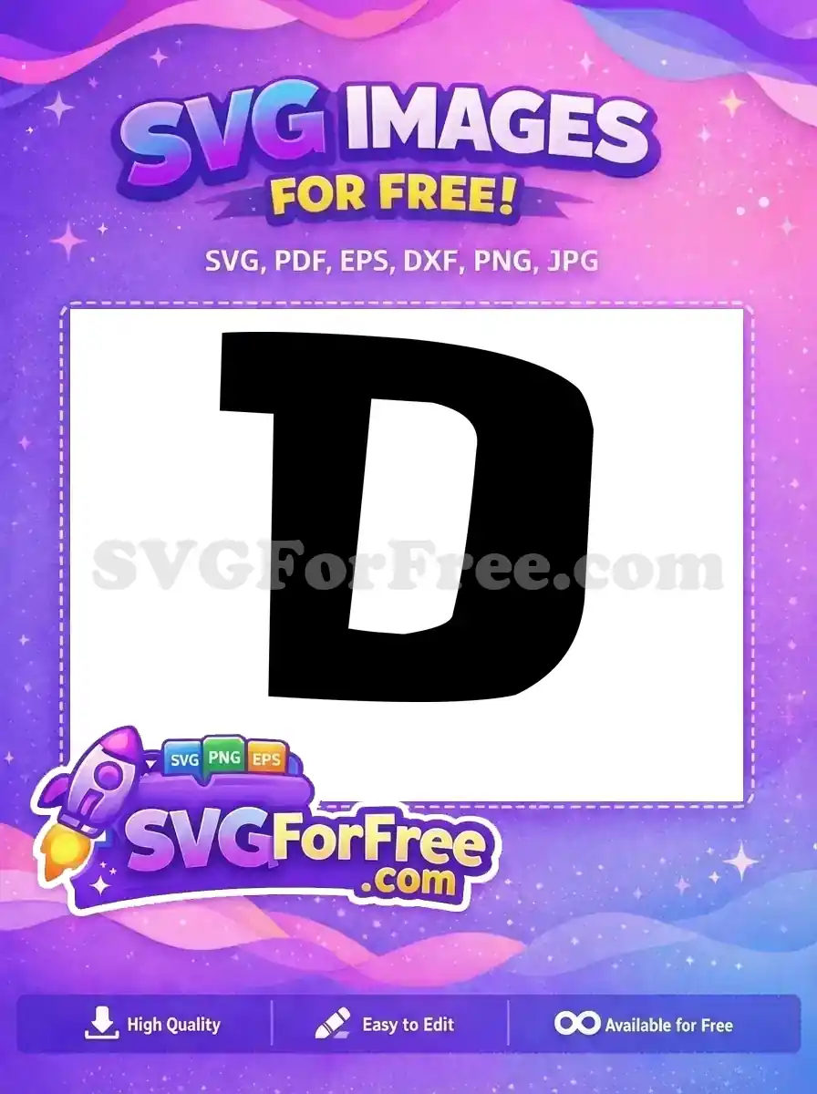 Free Letter D Free Black Lilo and Stitch Free SVG