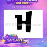 Free Letter H Free Solid Font Lilo Stitch Free SVG - Instant Download
