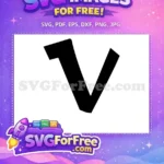 Free Stitch Font Letter V Free Lilo and Stitch Movie Free SVG - Instant Download