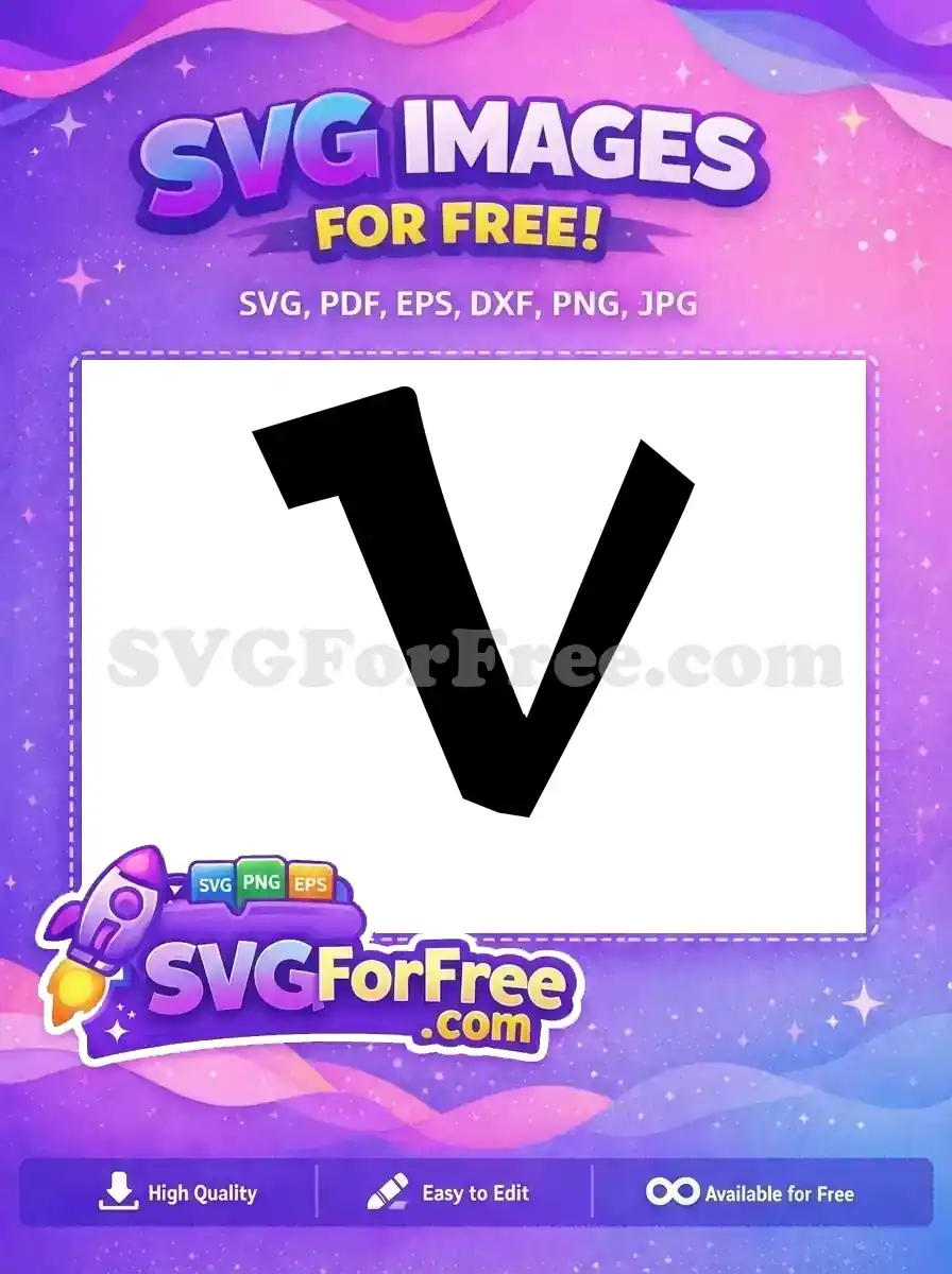 Free Stitch Font Letter V Free Lilo and Stitch Movie Free SVG