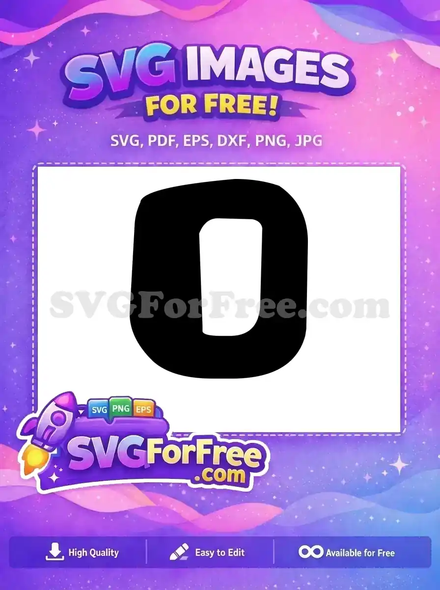 Free Black Bold Letter Free Number Zero Lilo Free SVG