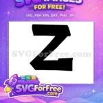 Free Letter Z Free Black Lilo and Stitch Free SVG - Instant Download