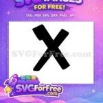 Free Black Bold Letter Free X Stitch Movie Free SVG - Instant Download