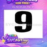 Free Number Nine Free Black Font Lilo and Stitch Free SVG - Instant Download