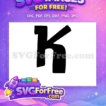 Free Black Letter Free K Lilo and Stitch Free SVG - Instant Download