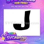 Free Black Letter J Free Lilo and Stitch Free SVG - Instant Download