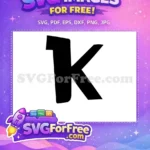 Free Lilo Stitch Font K Free Number 1 Alphabet Free SVG - Instant Download