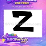 Free Letter Z Free Black Stitch Lilo Free SVG - Instant Download