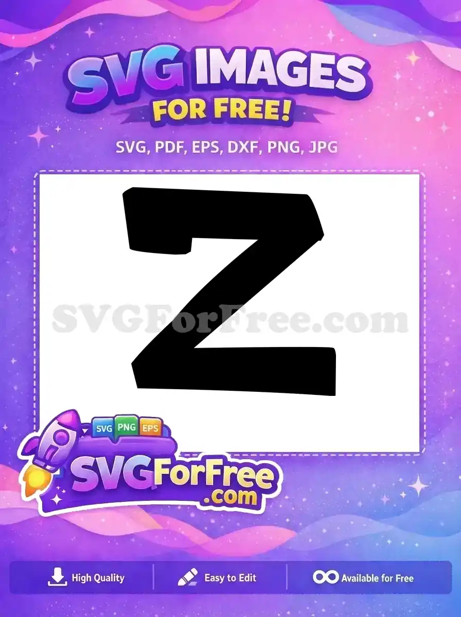 Free Letter Z Free Black Stitch Lilo Free SVG