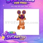 Free Orange Alien Antennae Free Purple Stripes Lilo Stitch Free SVG - Instant Download