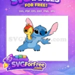 Free Blue Stitch Holding Gun Free Lilo and Stitch Free SVG 1 - Instant Download
