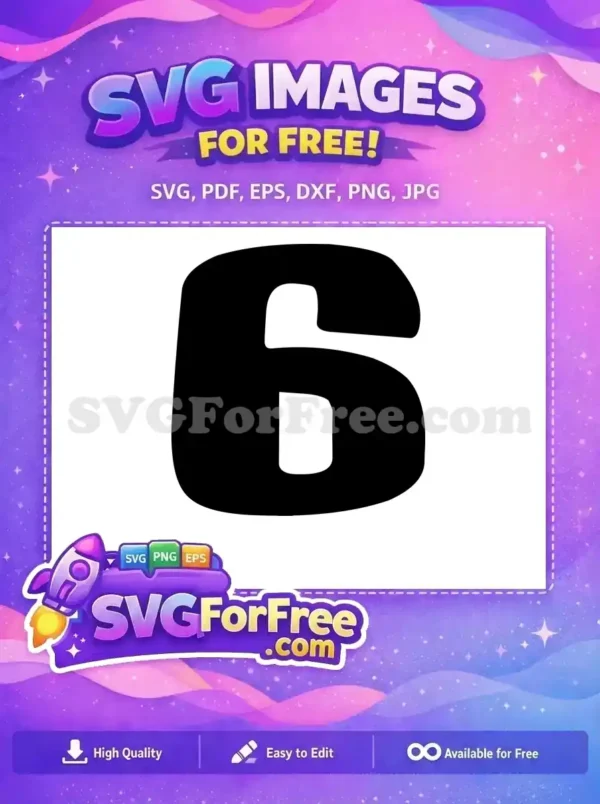 Free Number Six Free Black Silhouette Lilo and Stitch Free SVG 1