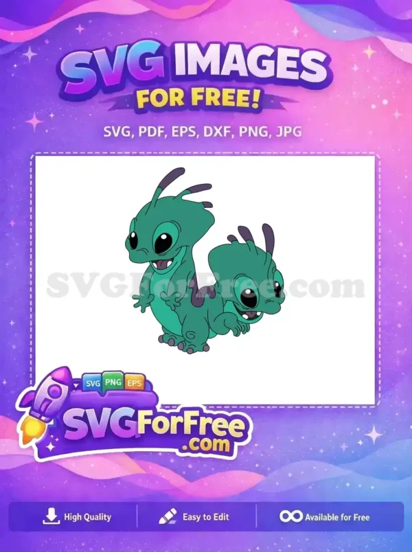 Free Happy Experiment 627 Free Two Headed Lilo Free SVG