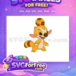 Free Orange Squirrel Stitch Free Happy Expression Lilo Free SVG - Instant Download