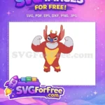 Free Buff Red Stitch Angry Expression Free Lilo and Stitch Free SVG - Instant Download