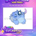 Free Blue Cyclops Stitch Free Cute Pose Lilo Free SVG - Instant Download