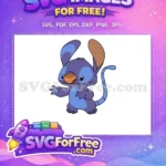 Free Purple Stitch Free Blue Accents Lilo Stitch Free SVG - Instant Download