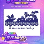Free Surfing Stitch Free Castle Silhouette Lilo Free SVG - Instant Download