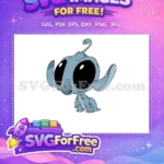 Free Sitting Pose Free Big Eyes Lilo and Stitch Free SVG 3 - Instant Download