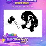 Free Playful Stitch Free Hawaiian Outfit Lilo Free SVG - Instant Download