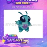Free Teal Alien Free Purple Belly Lilo and Stitch Free SVG - Instant Download