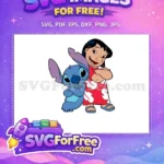 Free Smiling Lilo Free Blue Stitch Arms Crossed Movie Free SVG - Instant Download