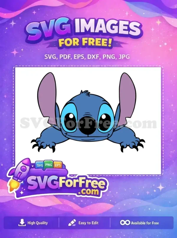 Free Smiling Face Free Pointy Ears Lilo and Stitch Free SVG