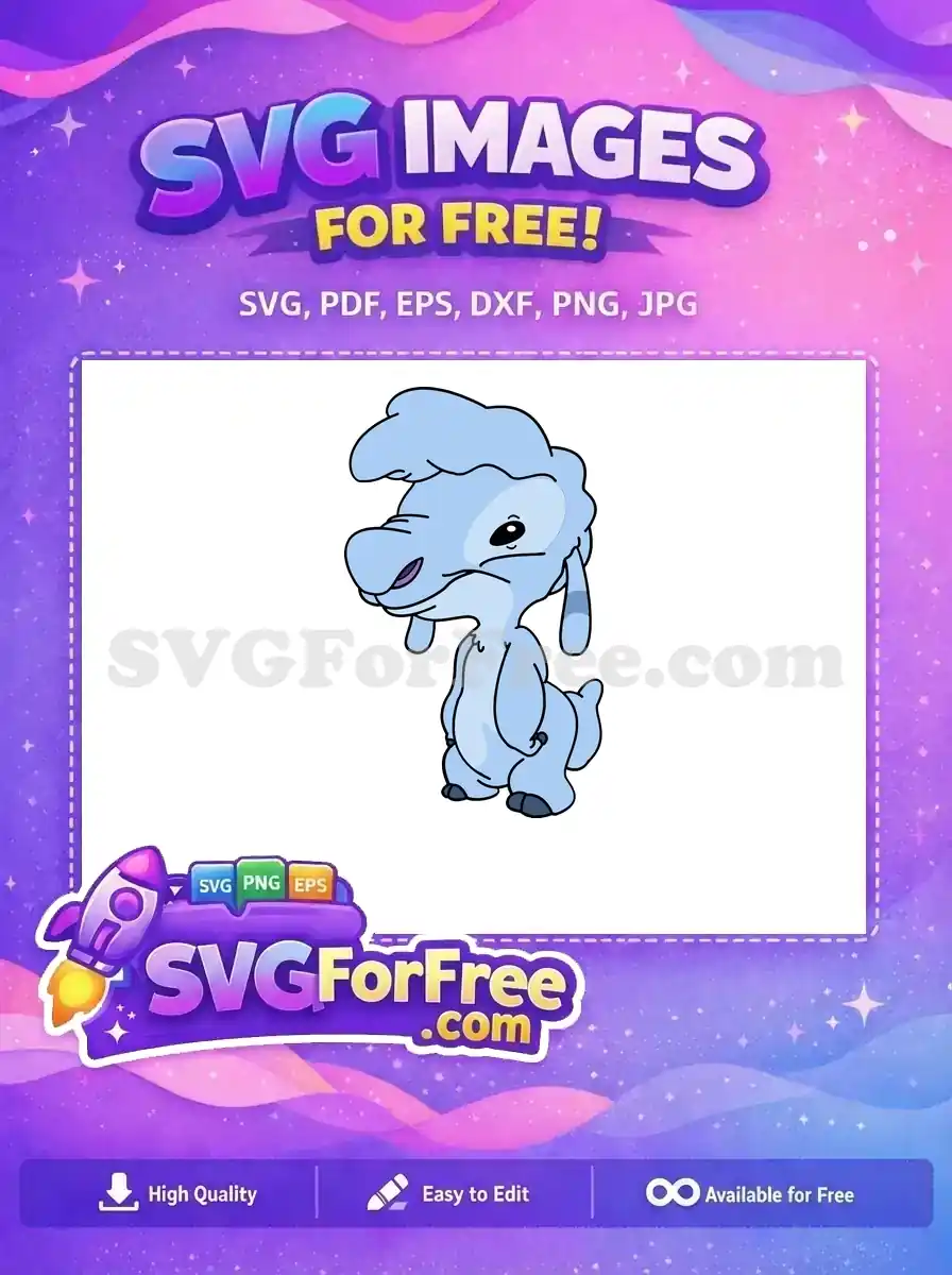 Free Light Blue Stitch Free Sheep Hair Lilo Free SVG