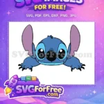 Free Smiling Stitch Lilo Free Blue Character Free SVG - Instant Download