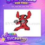 Free Red Stitch Deadpool Free Guns Lilo and Stitch Free SVG - Instant Download