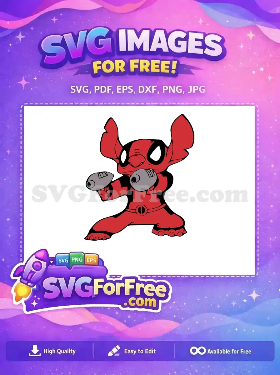 Free Red Stitch Deadpool Free Guns Lilo and Stitch Free SVG