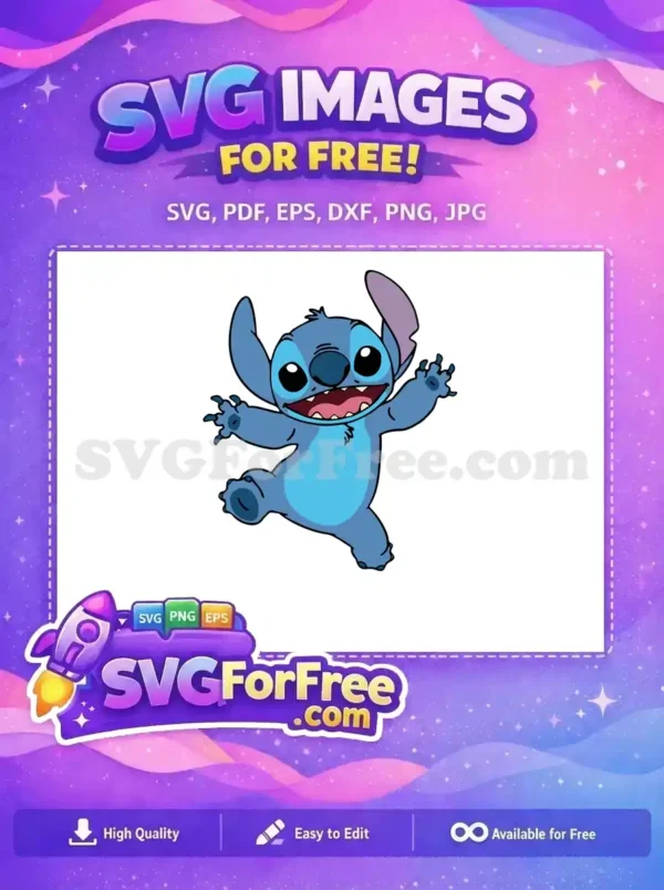 Free Happy Stitch Jumping Free Lilo and Stitch Movie Free SVG Free Happy Stitch Jumping Free Lilo and Stitch Movie Free SVG