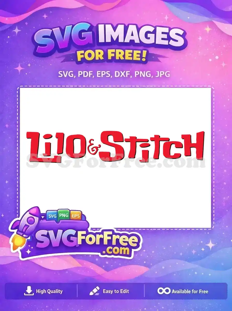 Free Bold Red Text Free Cartoon Font Lilo Stitch Free SVG