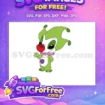 Free Green Jester Stitch Free Red Nose Lilo Free SVG - Instant Download