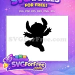 Free Silhouette running Free Stitch Inspired Lilo and Stitch Free SVG - Instant Download