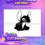 Free Cute Stitch Free Angel Smiling Lilo Free SVG 2 - Instant Download