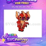 Free Two Headed Red Stitch Free Angry Expression Lilo Free SVG - Instant Download