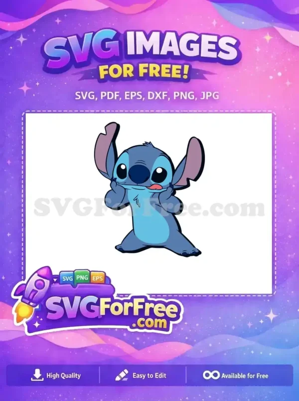 Free Silly Face Free Tongue Out Lilo and Stitch Free SVG
