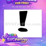Free Simple Exclamation Free Point Solid Lilo Free SVG - Instant Download
