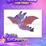 Free Red Eyes Free Purple Aerodactyl Pokemon Free SVG - Instant Download