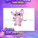 Free Angel Cute Pose Free Light Purple Lilo Free SVG - Instant Download