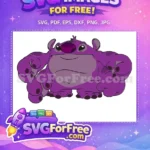 Free Purple Angry Stitch Free Strong Pose Lilo Free SVG - Instant Download