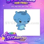 Free Winking Blue Stitch Free Big Head Lilo Free SVG - Instant Download