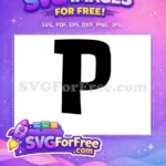 Free Letter P Initial Free Monogram Lilo Free SVG 2 - Instant Download