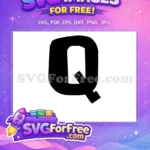 Free Letter Q Free Black Silhouette Lilo Free SVG - Instant Download